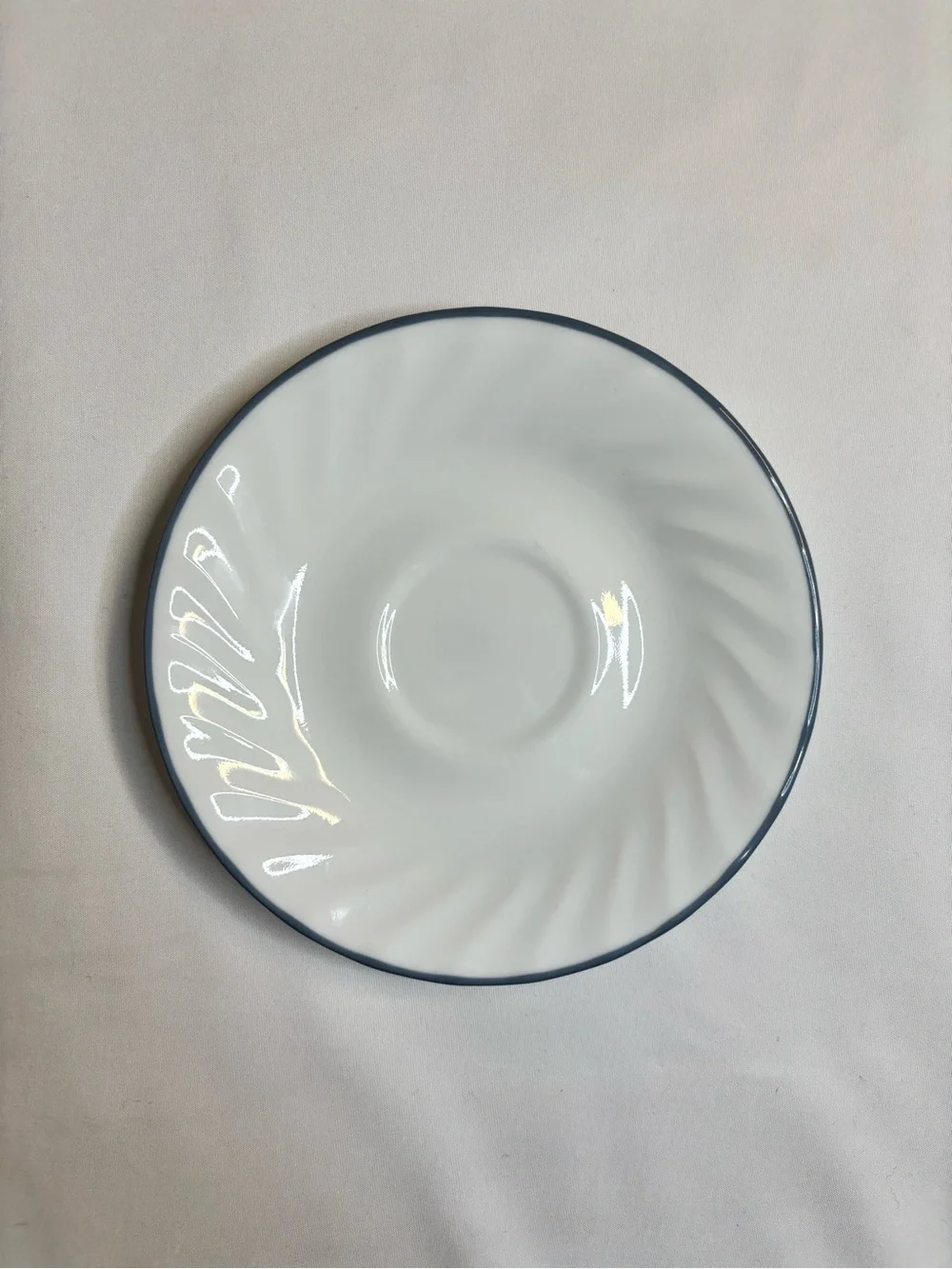 VTG Corelle Blue Velvet Swirl Saucer Plates Replacement 6.25
